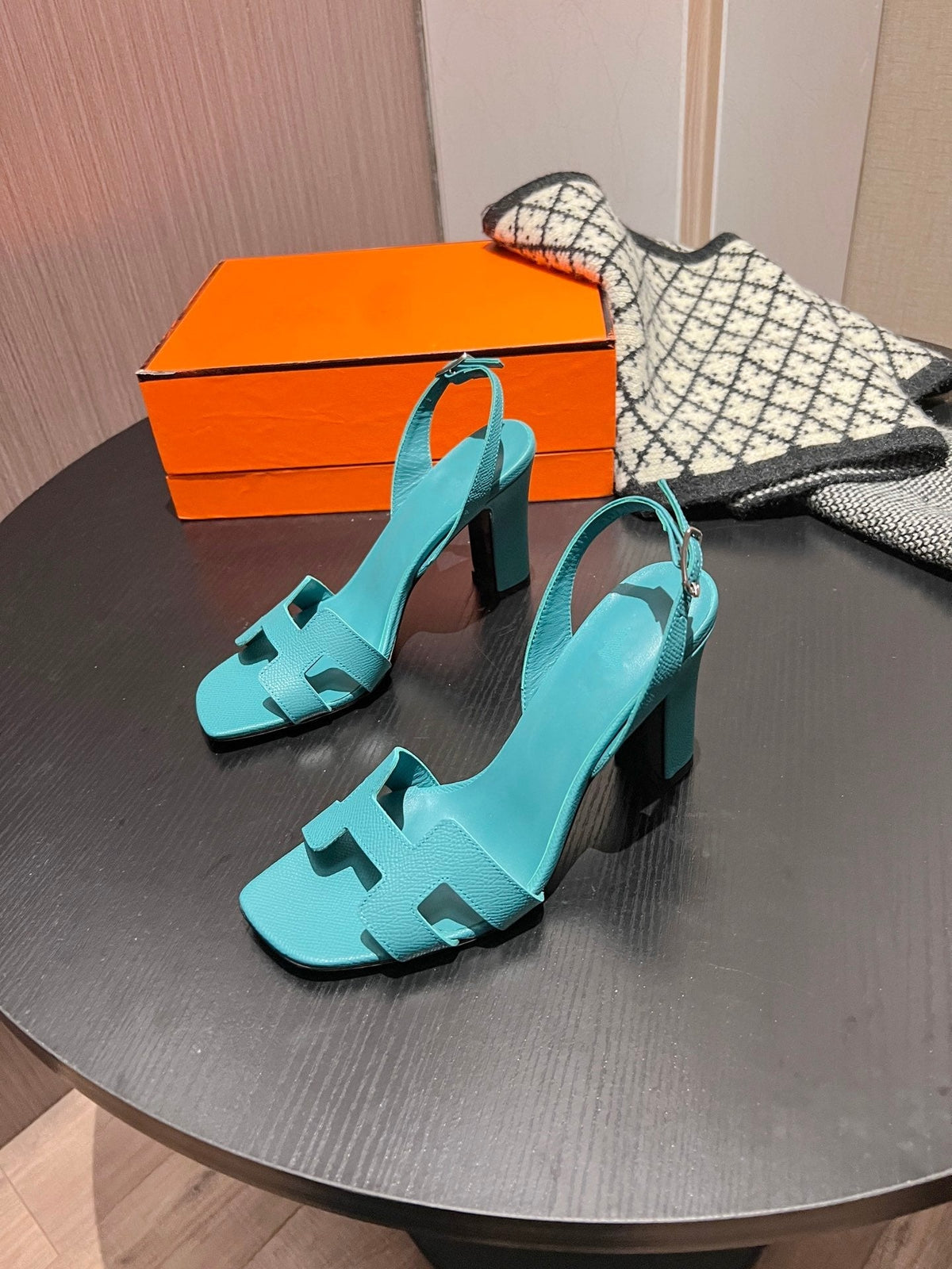 Hermes Slingback Sandal Eternite 95 Sky