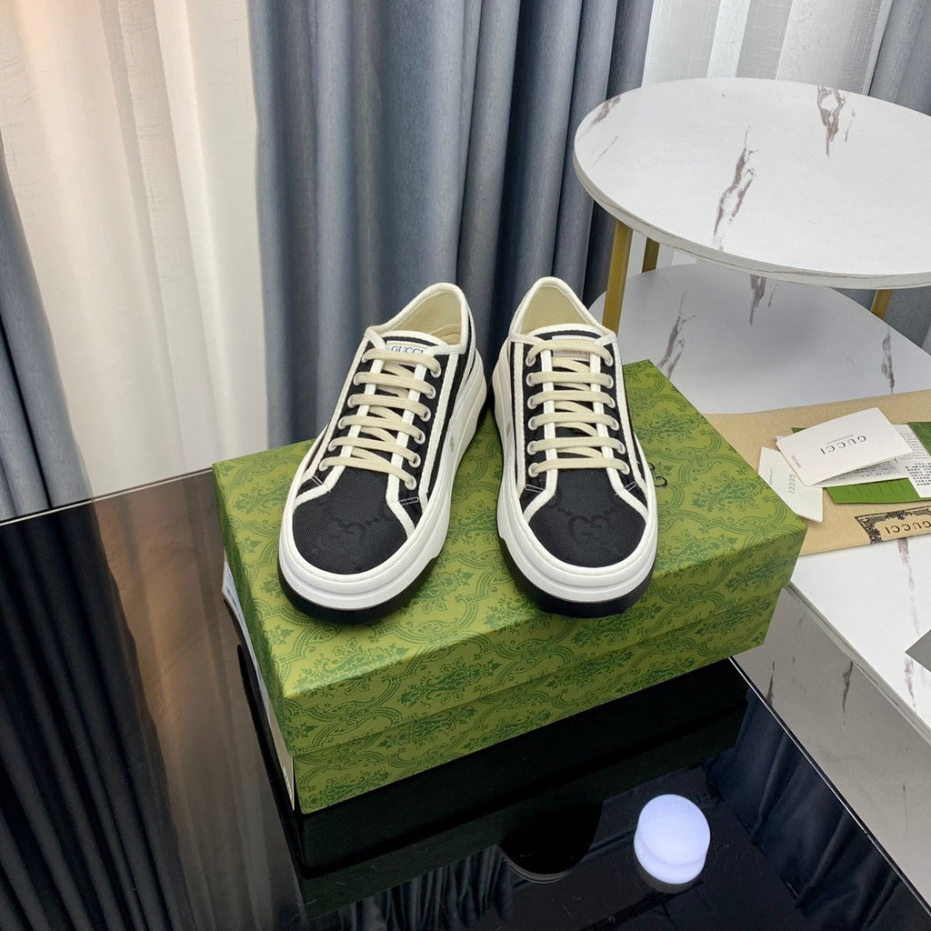 Gucci Sneaker Flatform Black Canvas