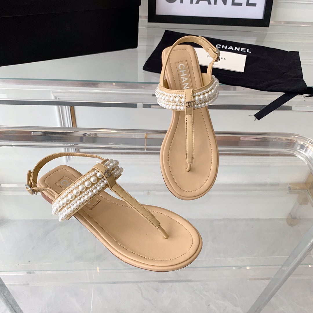 Chanel Slingbacks Cream Lambs