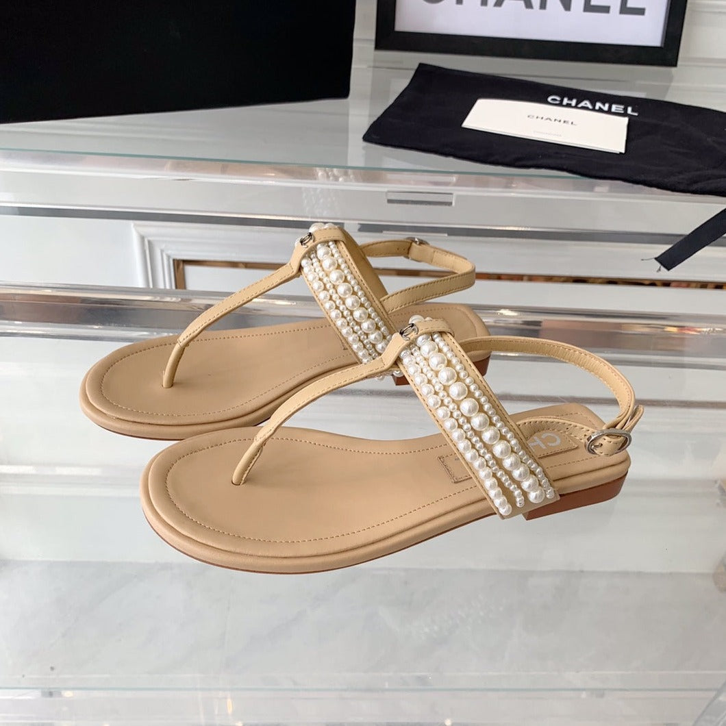 Chanel Slingbacks Cream Lambs