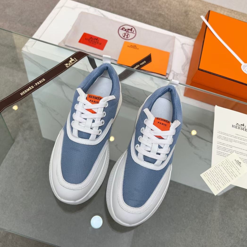 Hermes Giga Sneaker Sky Mix White Calfskin