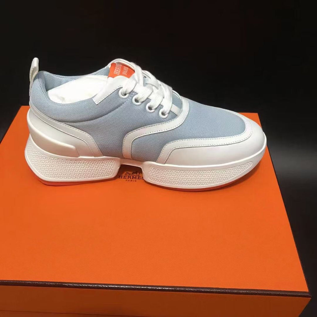 Hermes Giga Sneaker Bright Gray Mix White Calfskin