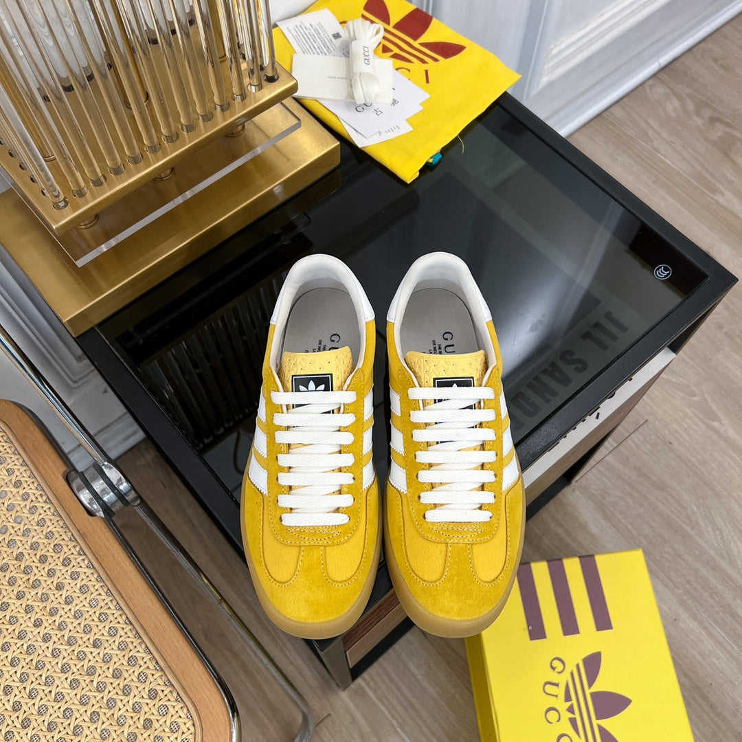 Gucci & Adidas Gazelle Sneaker Yellow Velvet