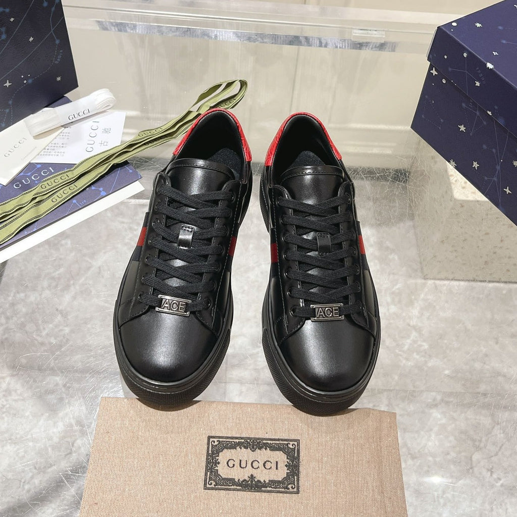 Gucci Ace 30 Supreme Trainer Black Calfskin