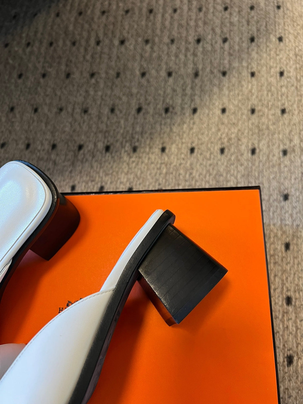 Hermes Ilot 55 mm Sandal in White Calfskin