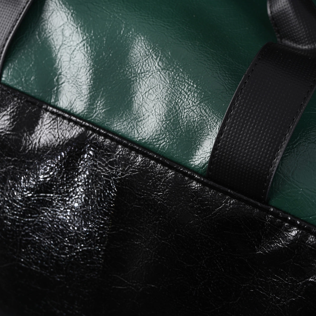 Balenciaga x adidas Large Duffel Travel Bag - Black & Green with Trefoil Logo and Triple Stripes