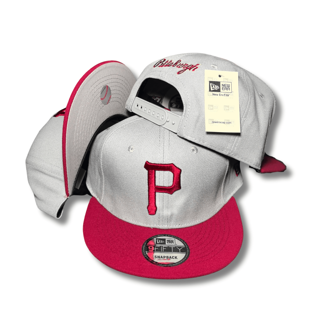 Pittsburgh Pirates New Era 9FIFTY Adjustable Snap Gray and Red Snapback Cap