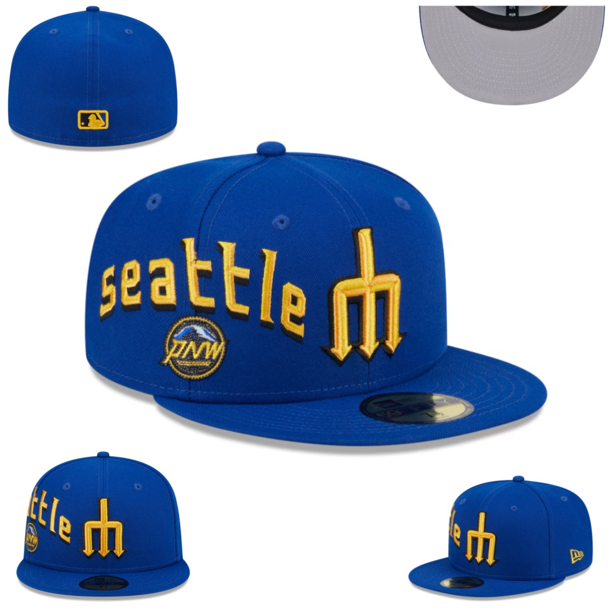 Seattle Mariners "PNW" Hat with Gray Undervisor - Royal Blue