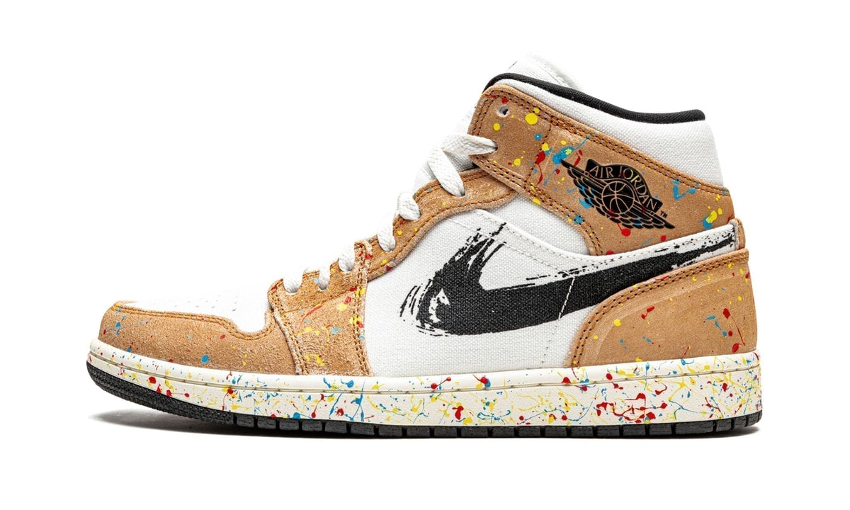 Air Jordan 1 Mid SE "Brushstroke" Sneakers