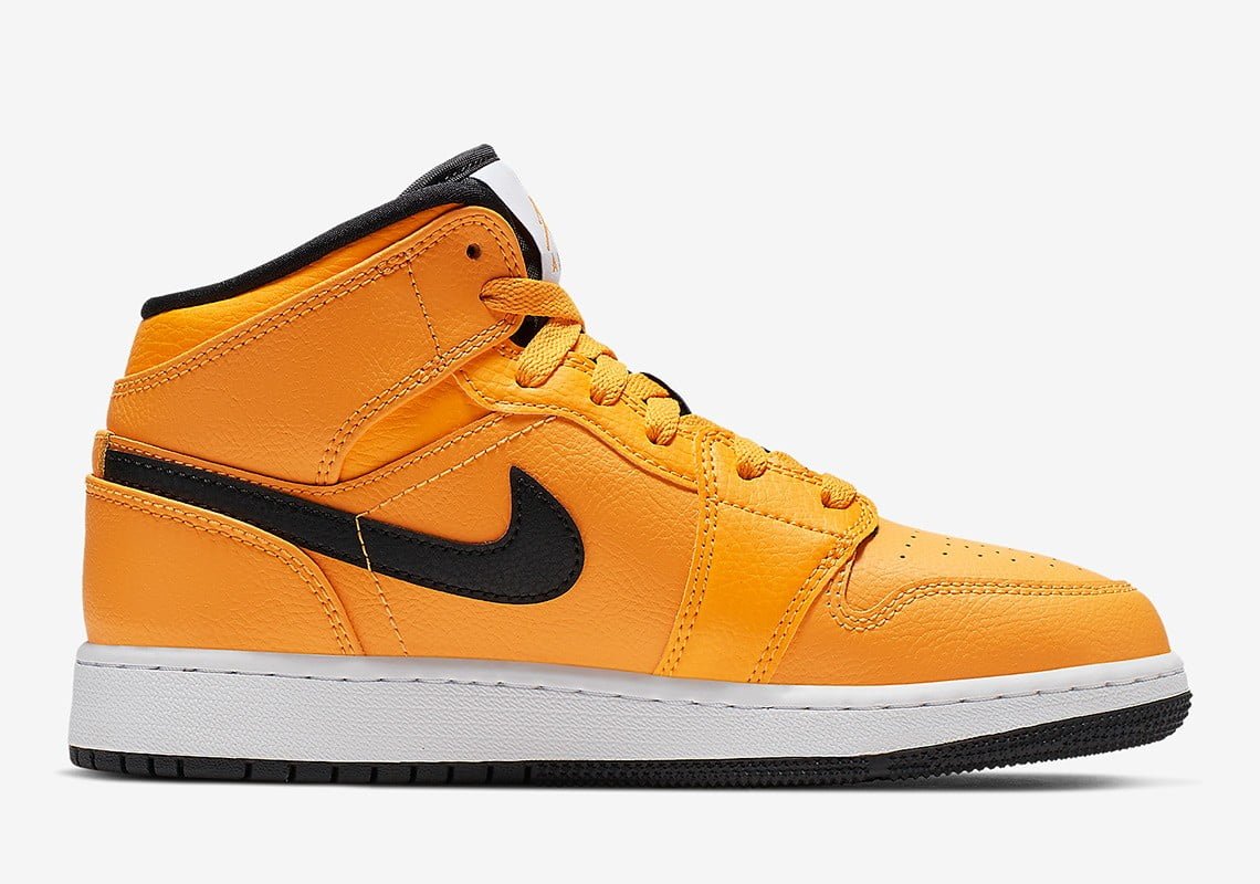 Air Jordan 1 Mid Taxi Yellow Sneakers