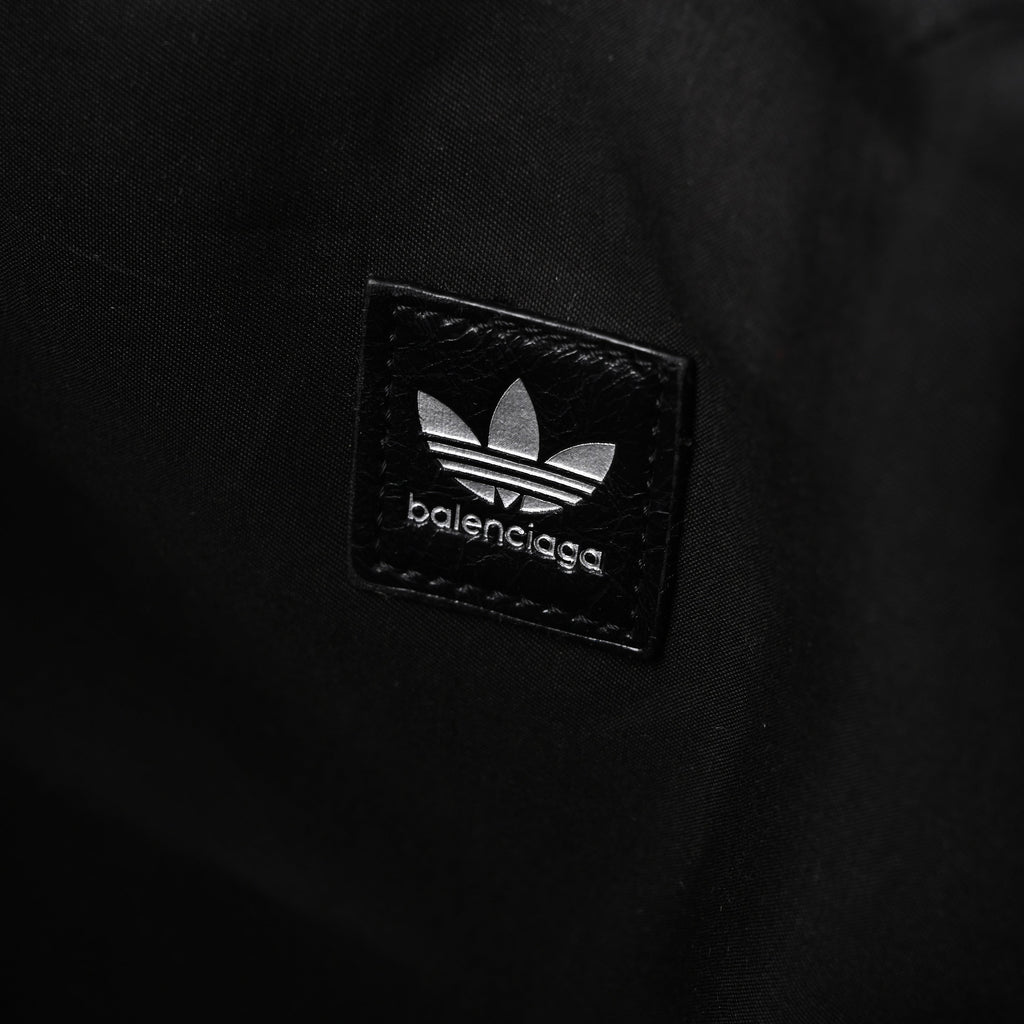 Balenciaga x adidas Large Duffel Travel Bag - Black & Green with Trefoil Logo and Triple Stripes