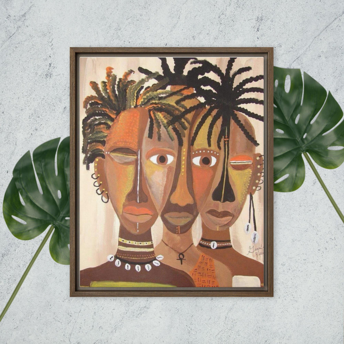 African Venn DiaSpora Wall Art, 16x20, Framed Cultural Art, Vibrant African Decor, Art Lover, Detroit Black Artist - GINEFORE Collection - ERODA Lifestyles