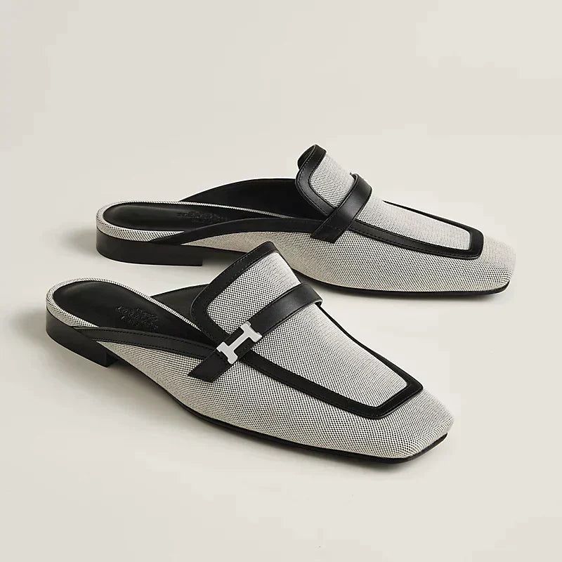 Hermes Groupie Mule Prunoir