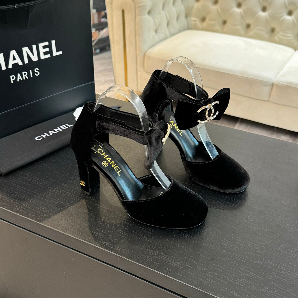 Chanel High Marry Jane in Black Velvet