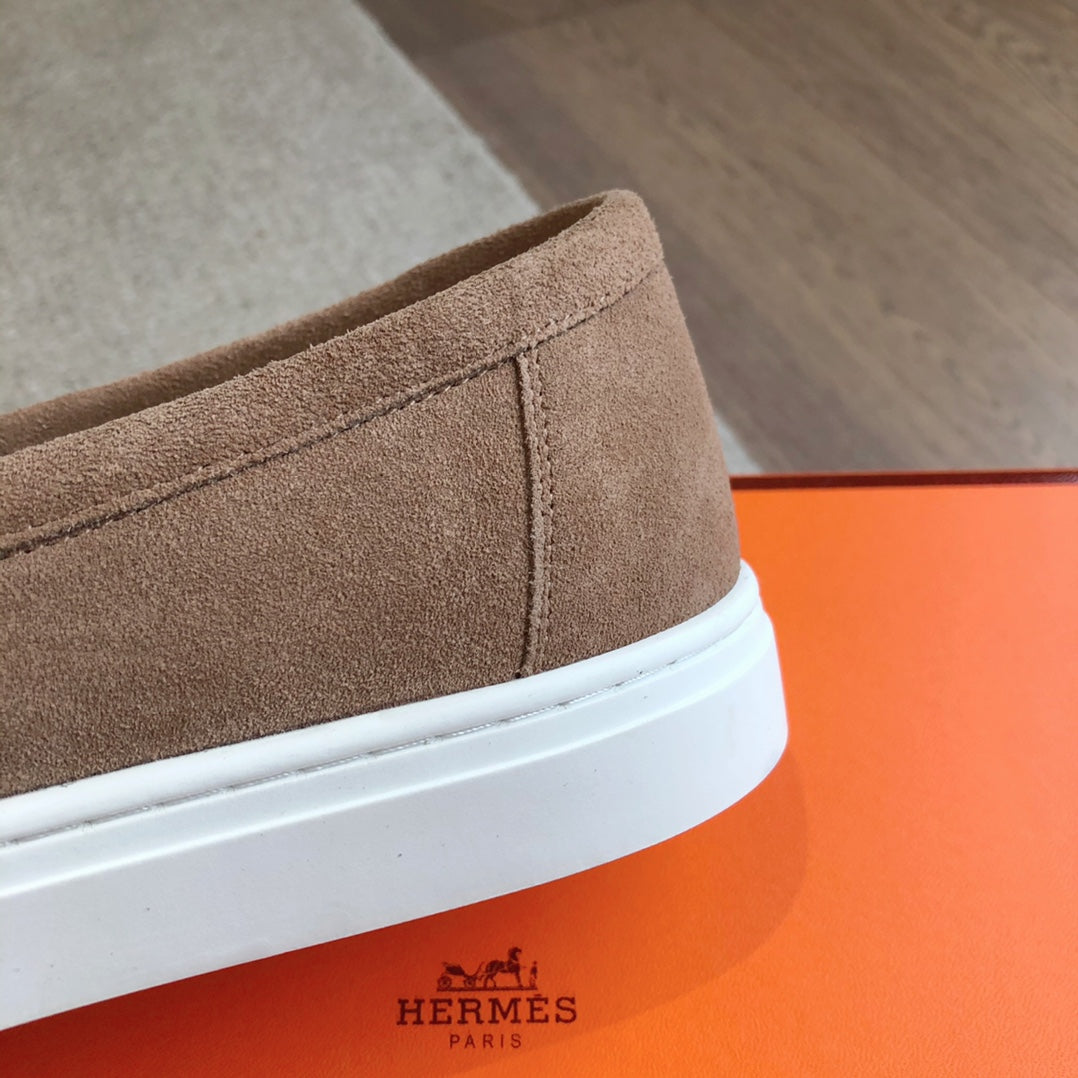 Hermes Game Slip-On Sneaker Light Penny Suede