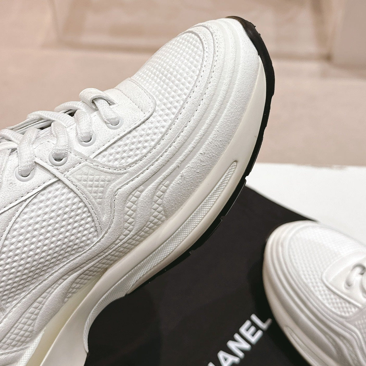 Chanel Women's White Sneaker Breathable Mesh