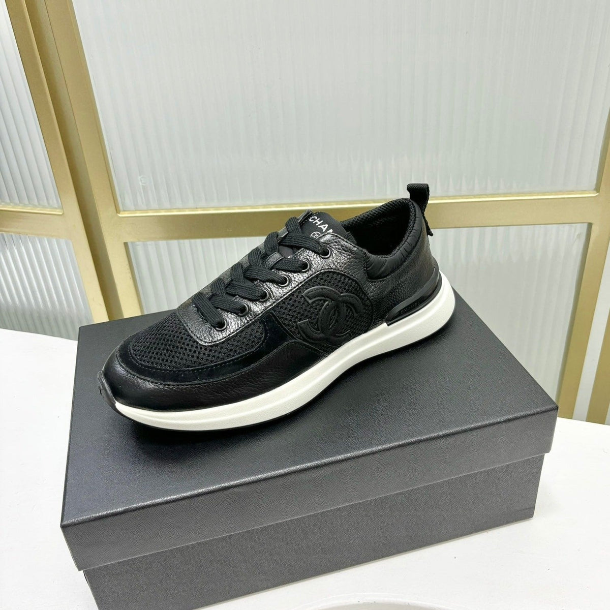 Chanel Sneaker in Black Suede