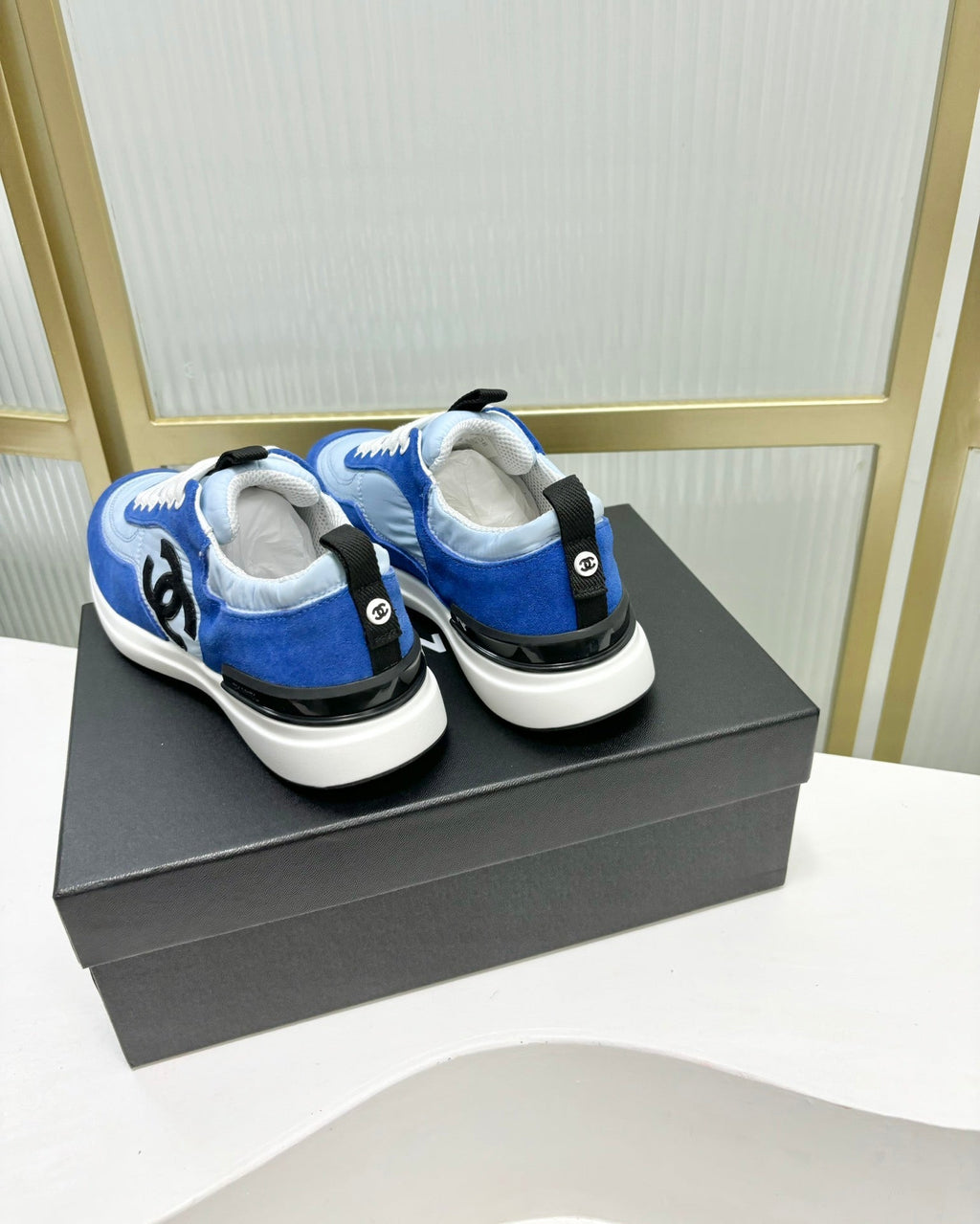 Chanel Sneaker in Sky Mix Cobalt Blue Suede