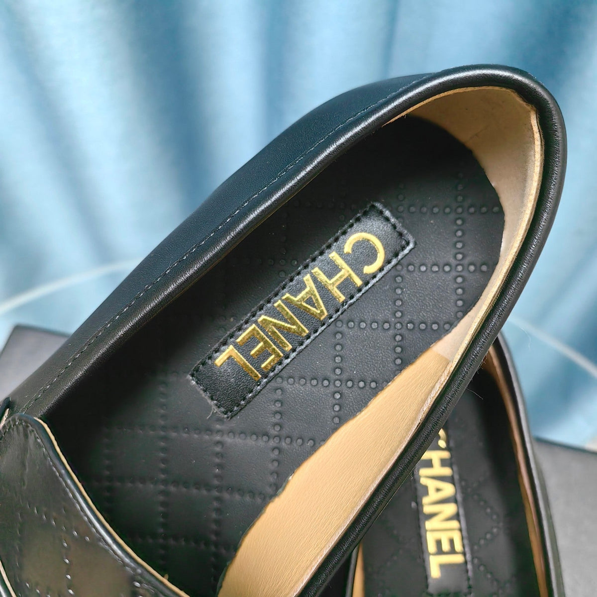 Chanel Moccasins Black Quilted Calfskin