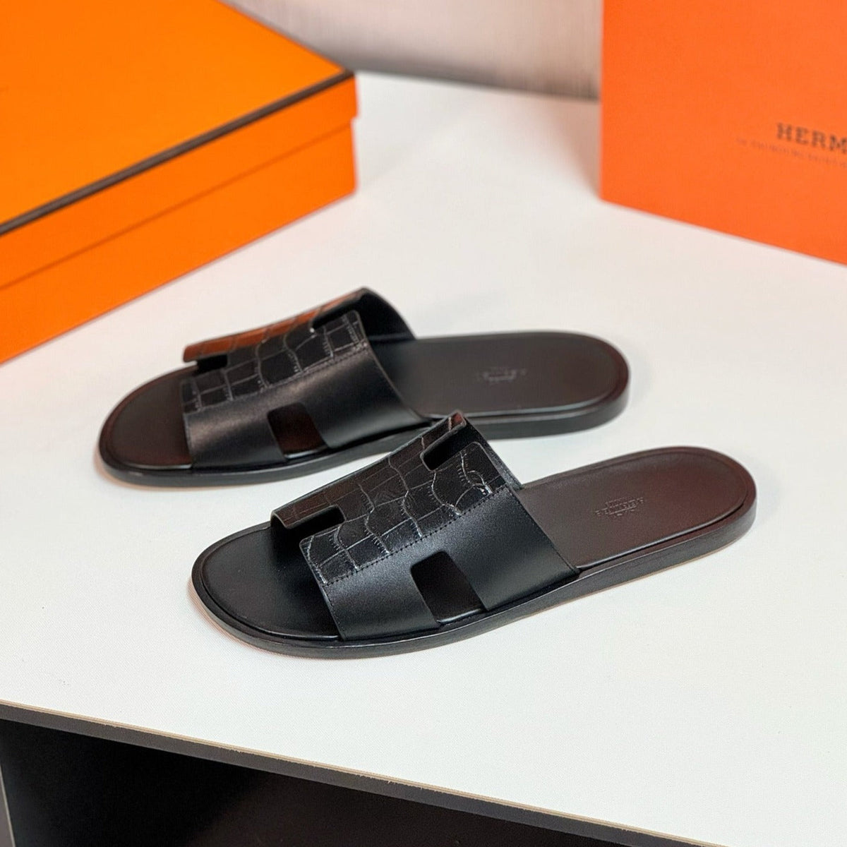 Hermes Izmir Sandal Black