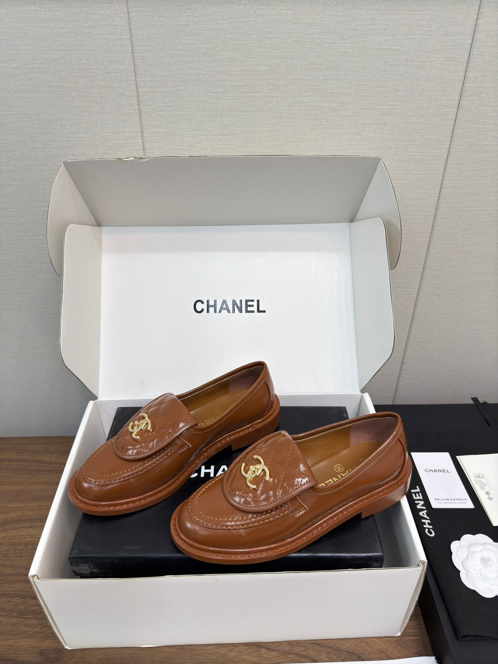 Chanel Moccasin 2.5 cm in Gingerbread Brown Premium Lambskin