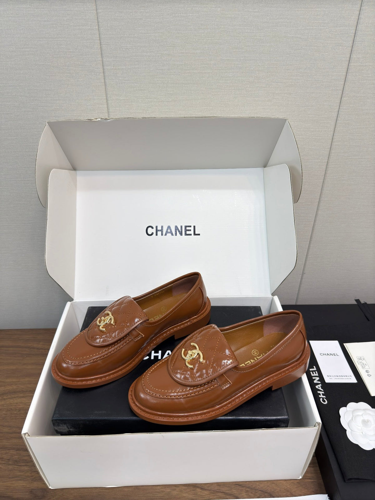 Chanel Moccasin 2.5 cm in Gingerbread Brown Premium Lambskin