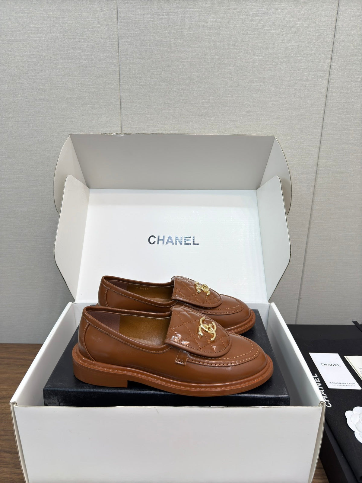Chanel Moccasin 2.5 cm in Gingerbread Brown Premium Lambskin
