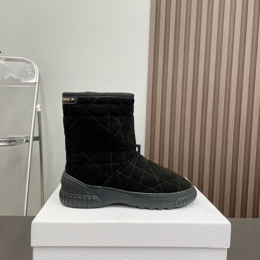 Dior Frost Ankle Boot Black Cannage Suede