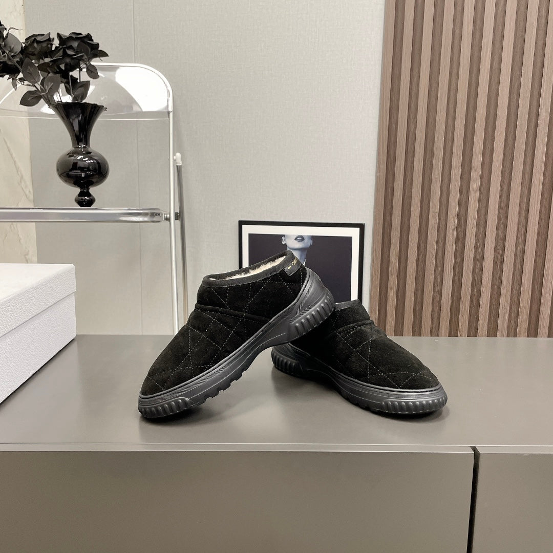 Dior Frost Shoes in Black Cannage Suede