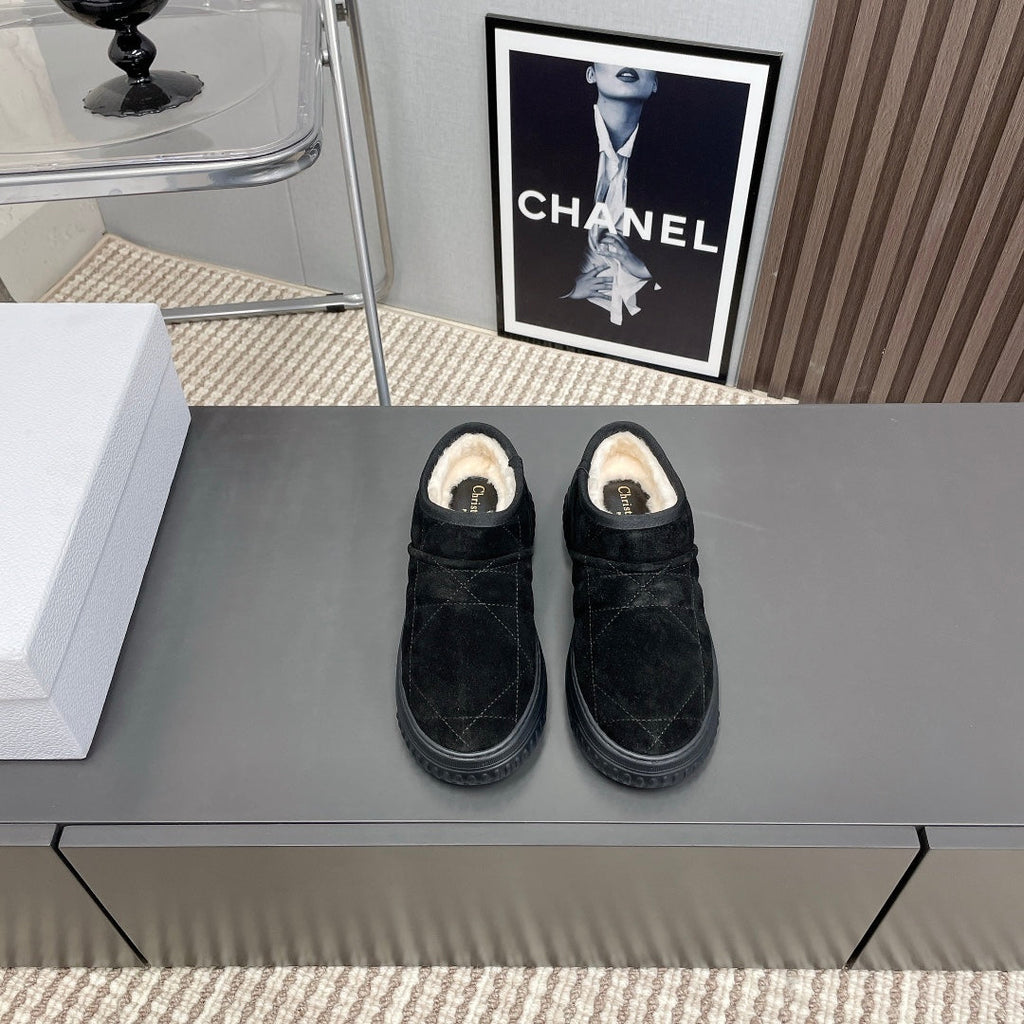 Dior Frost Shoes in Black Cannage Suede