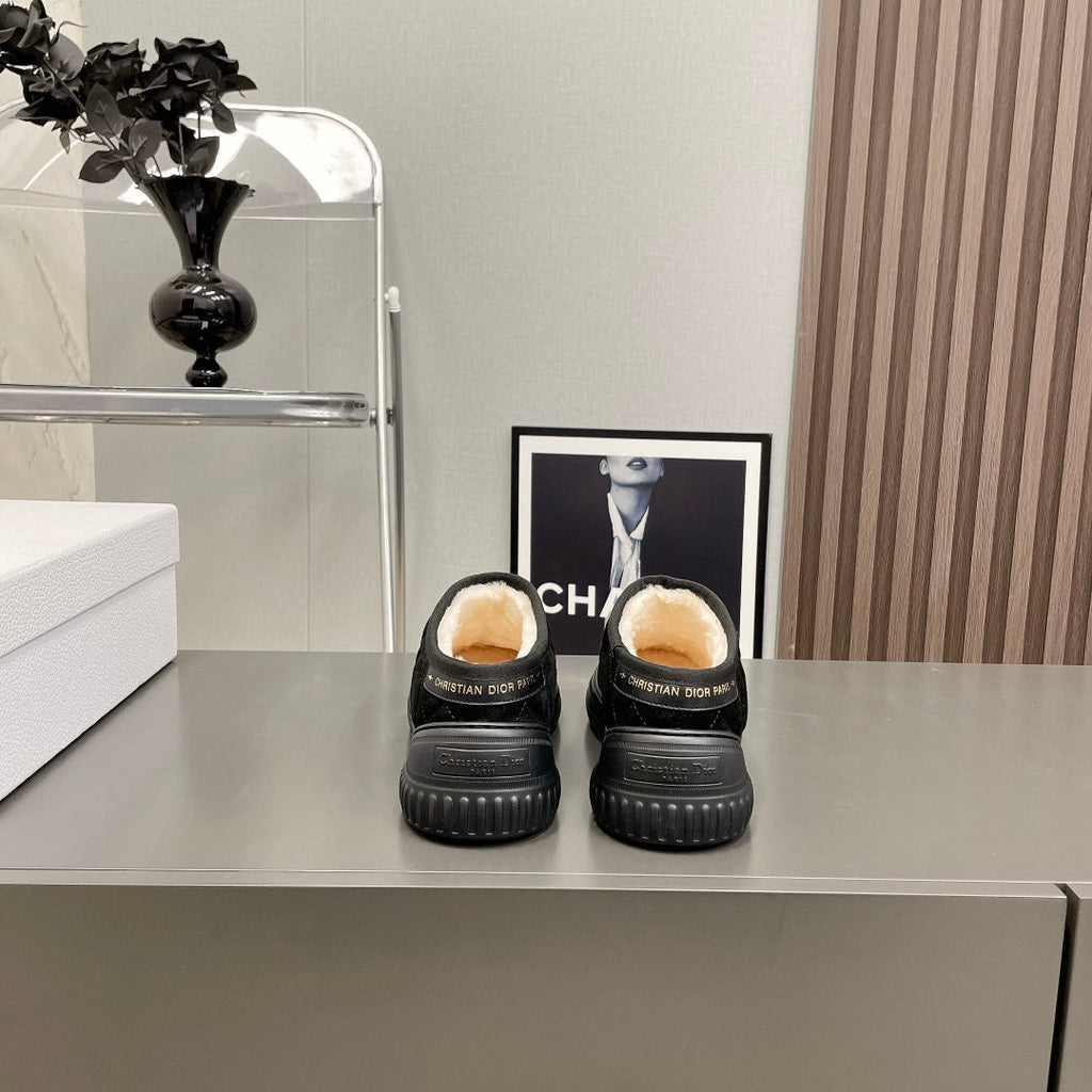 Dior Frost Shoes in Black Cannage Suede