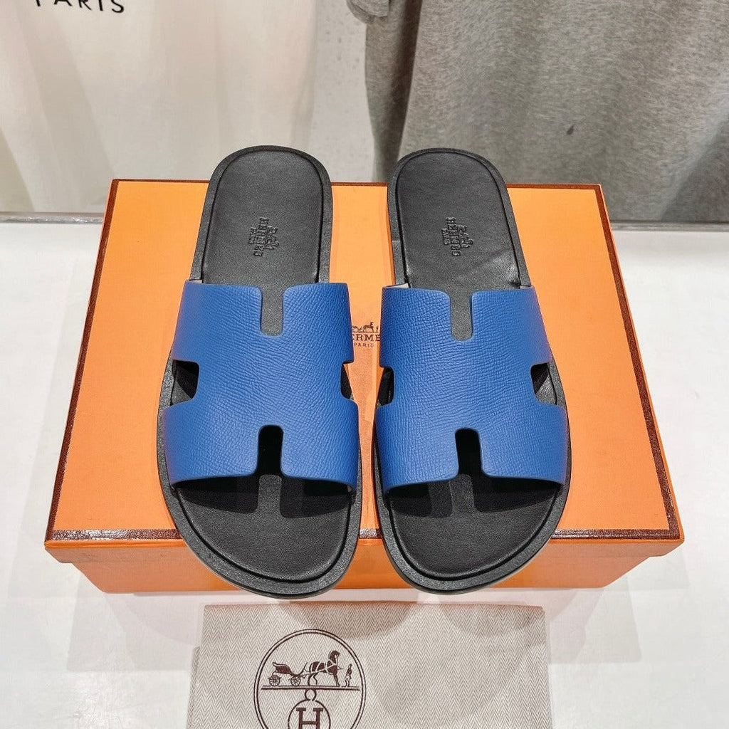 Hermes Izmir Sandal Black Mix Lapis Lambskin