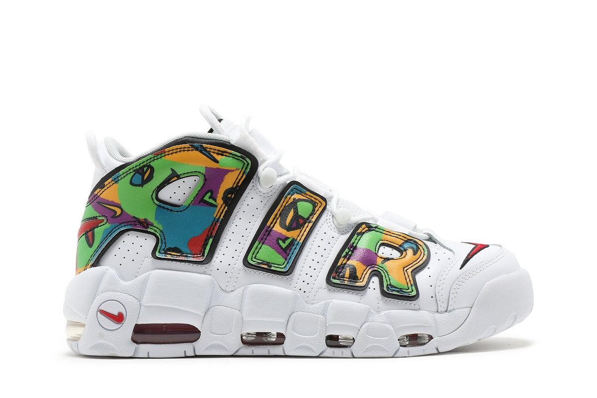 Nike Air More Uptempo Peace Love Swoosh Sneakers