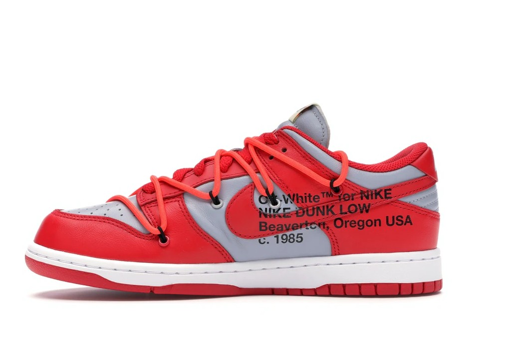 Nike Dunk Low Off-White University Red Sneakers