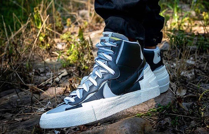 Sacai x Nike Blazer Mid Black Blue Sneakers