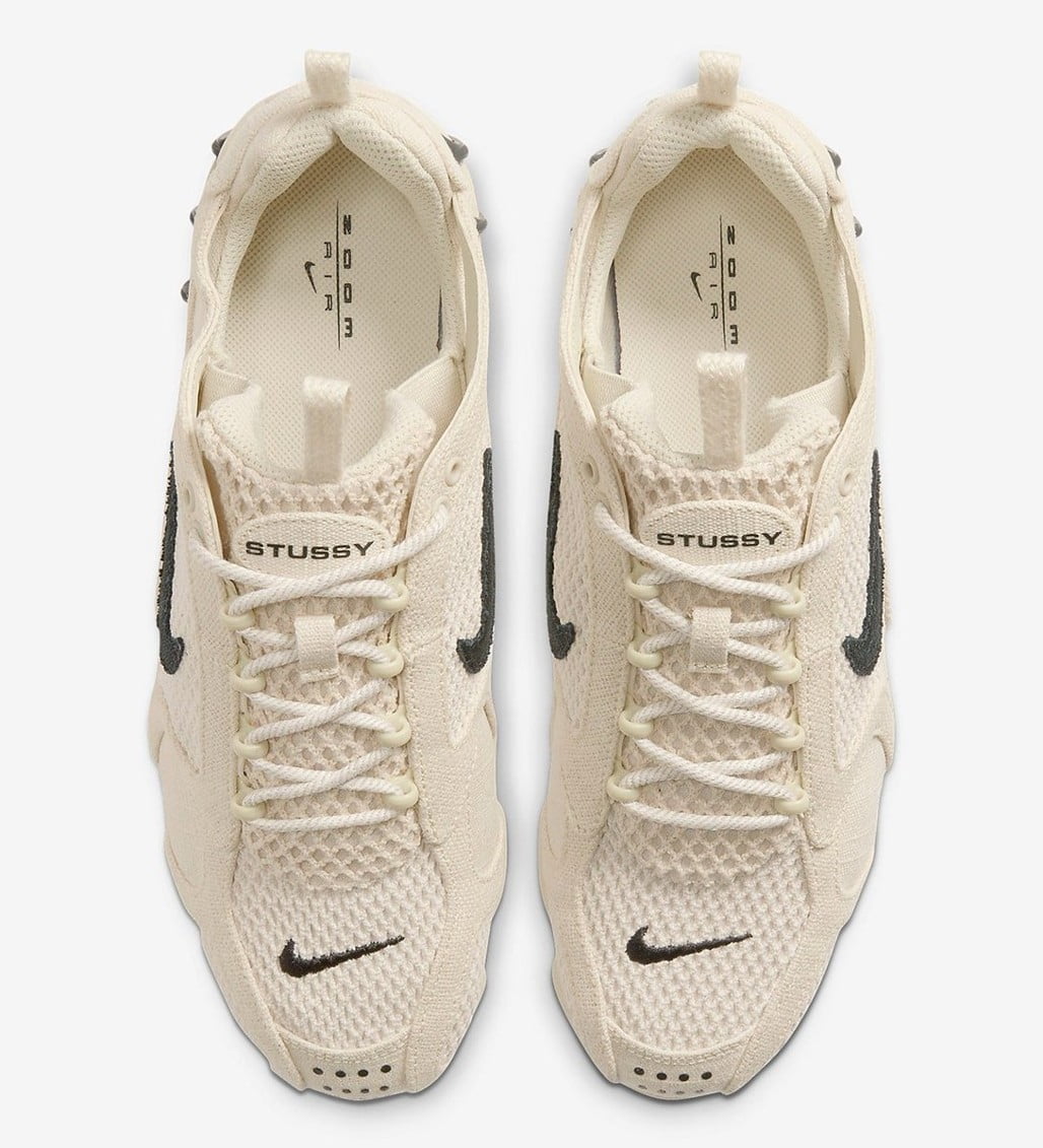 Stussy x Nike Air Zoom Spiridon Cage 2 Fossil Sneakers