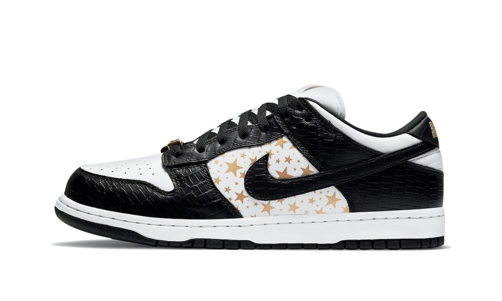 Supreme x Nike SB Dunk Low Stars Black Sneakers