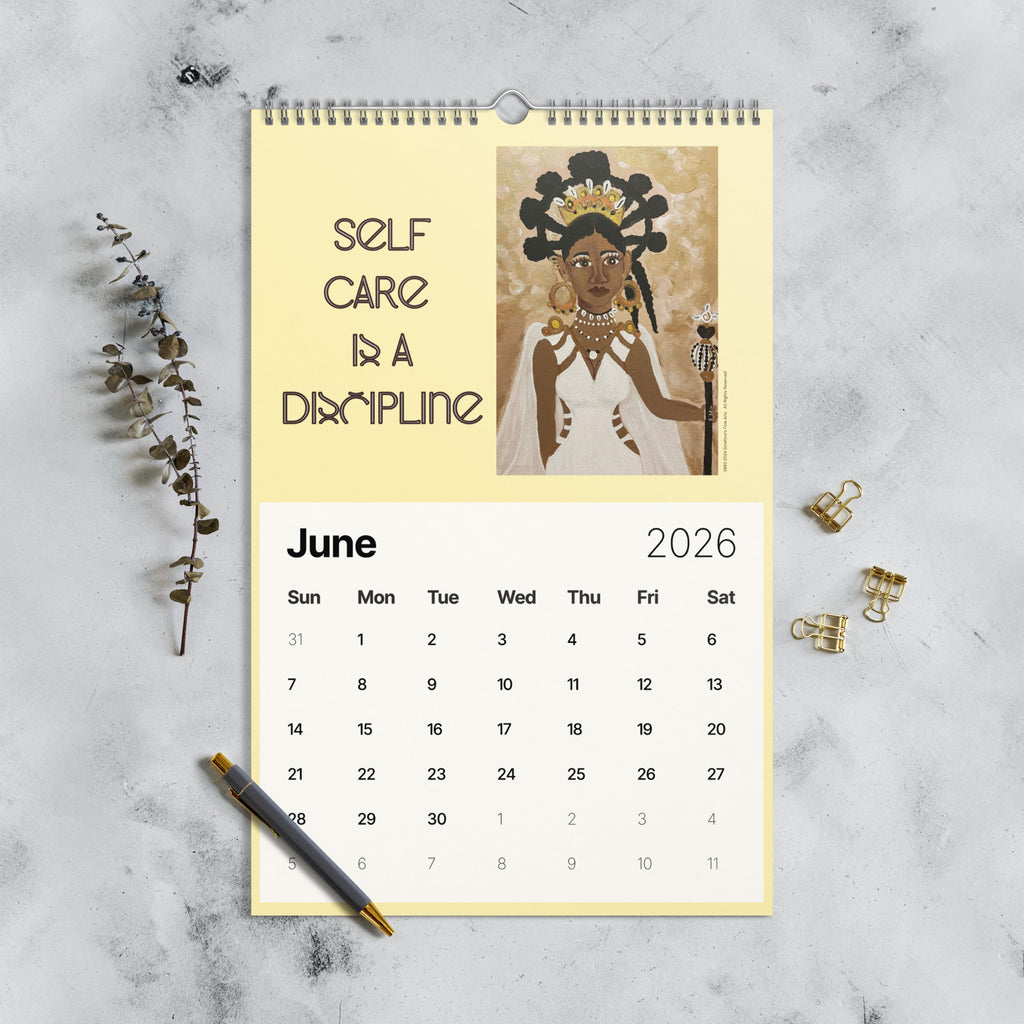 Black Folk 2026 Wall Calendar | African American Women Planner | Inspirational Office Art Organizer | GINEFORE Collection - ERODA Lifestyles