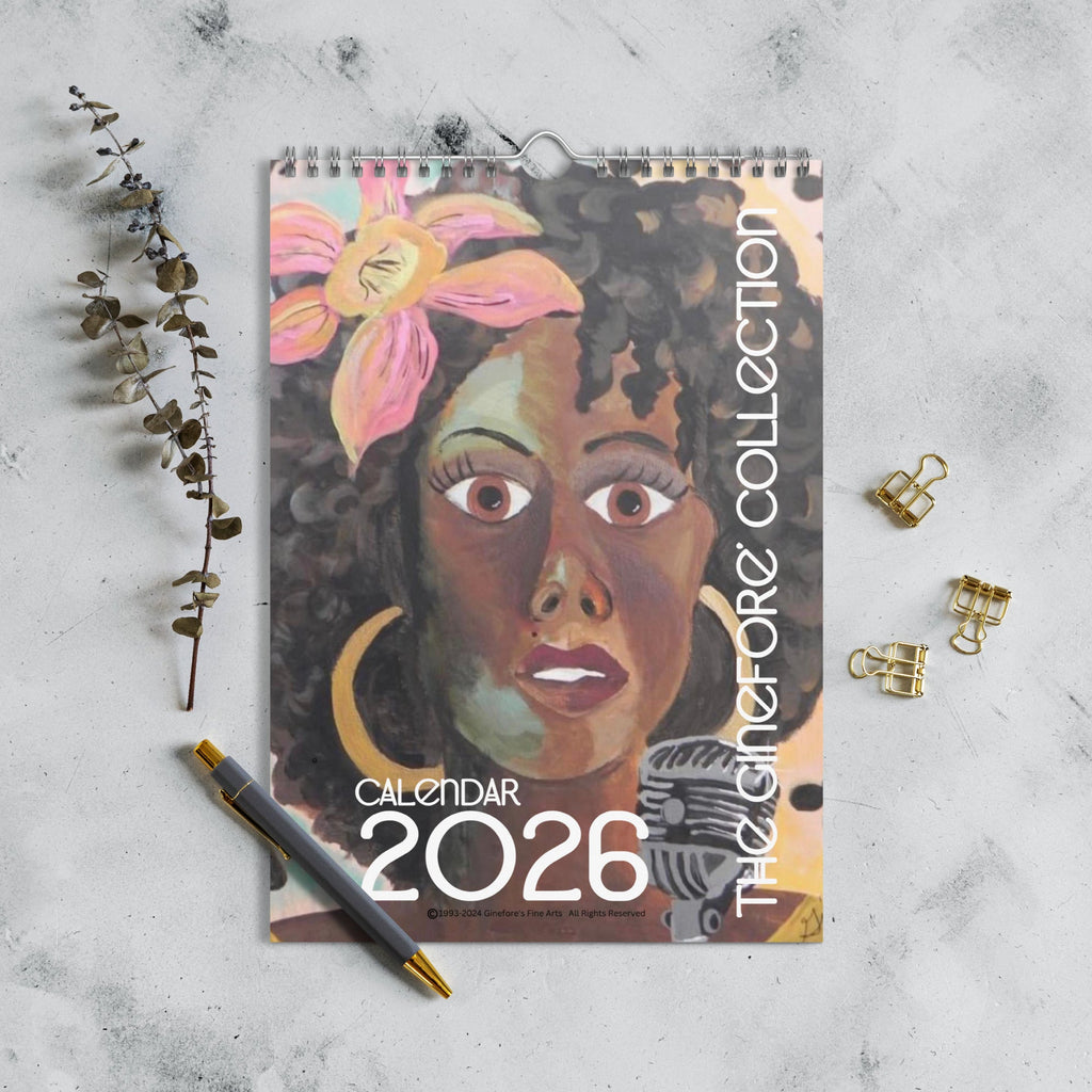 Black Folk 2026 Wall Calendar | African American Women Planner | Inspirational Office Art Organizer | GINEFORE Collection - ERODA Lifestyles