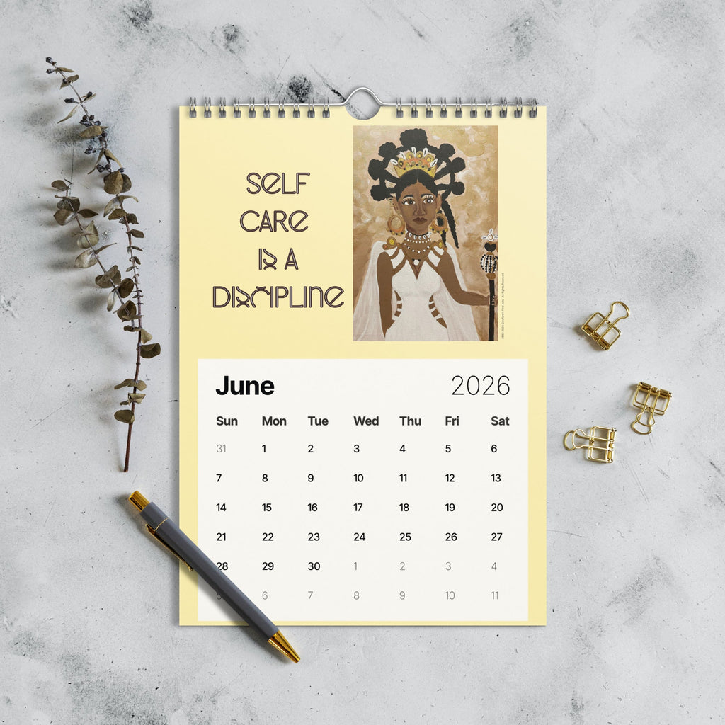 Black Folk 2026 Wall Calendar | African American Women Planner | Inspirational Office Art Organizer | GINEFORE Collection - ERODA Lifestyles