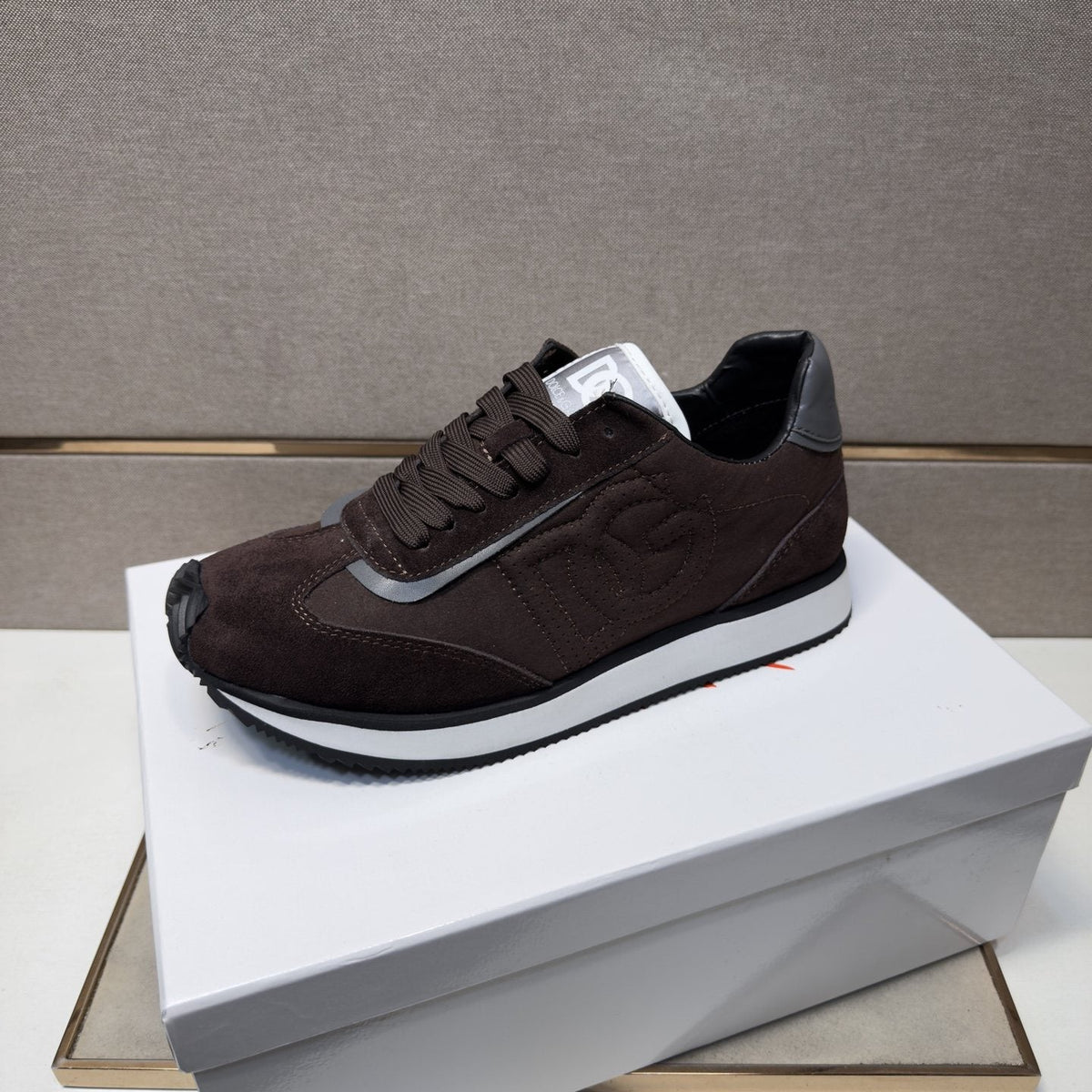 Dolce & Gabbana Dark Brown Low-Top Sneakers — front