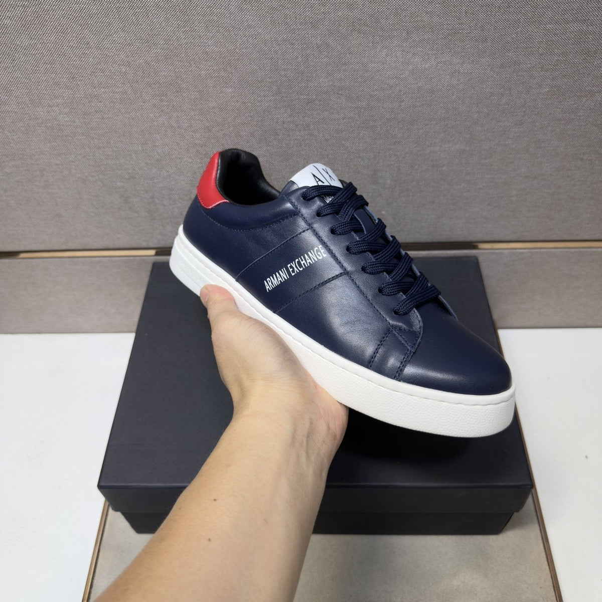 Armani Exchange Low-Top Lace-Up Sneakers — model
