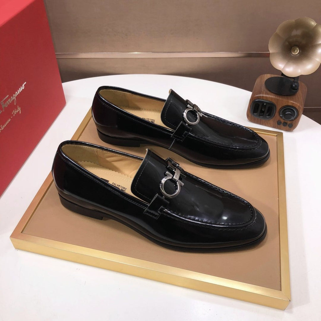 Ferragamo Metal Ring Loafers — side