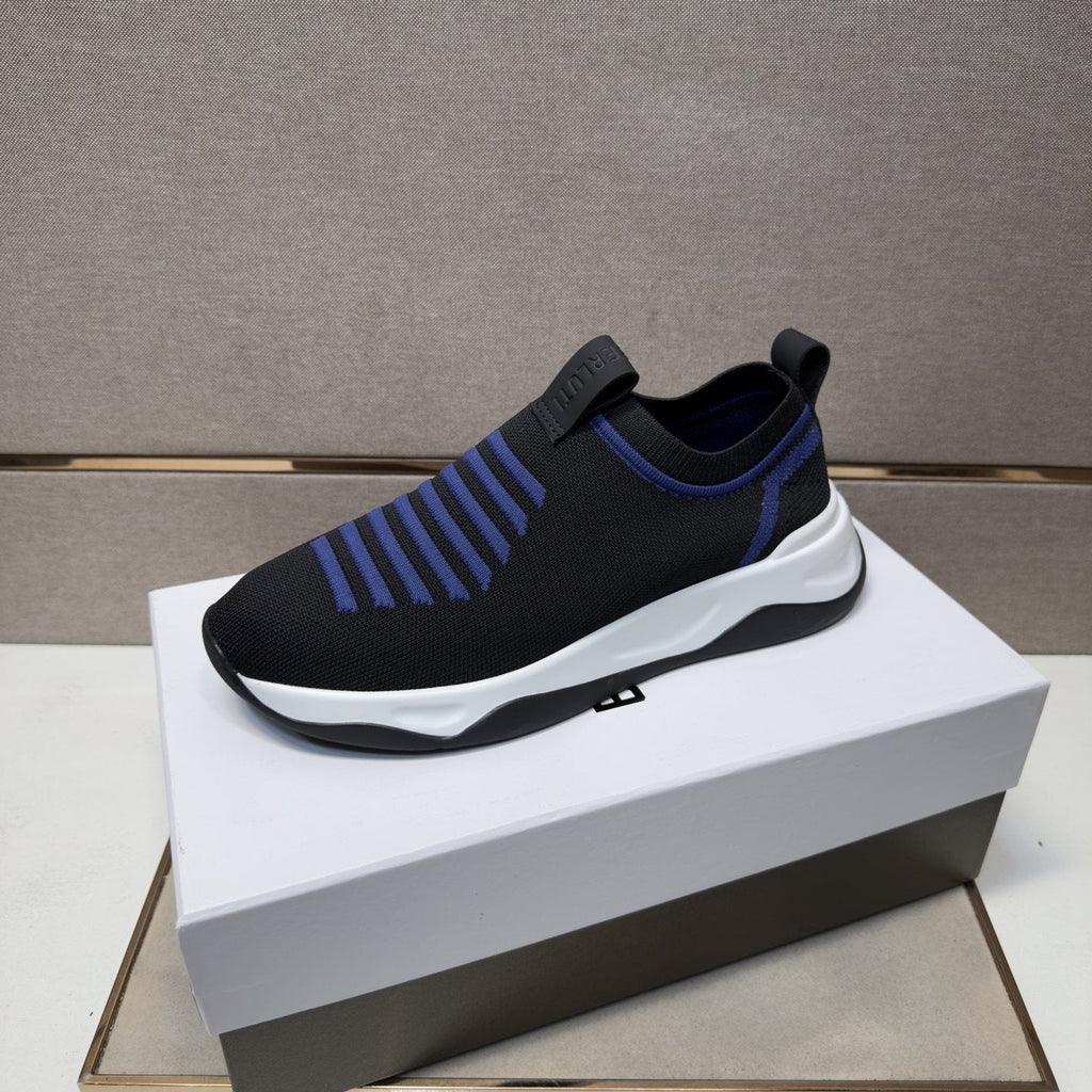 Berluti Ribbed Slip-On Sneakers — side