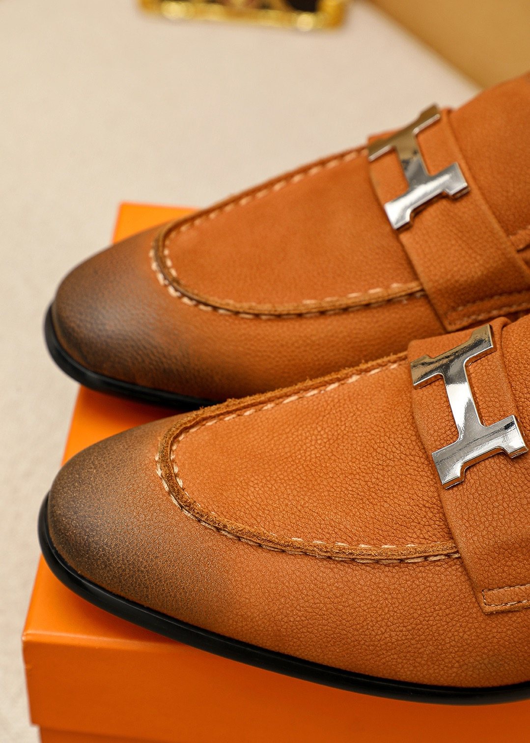 Hermès H-Hardware Loafers — detail