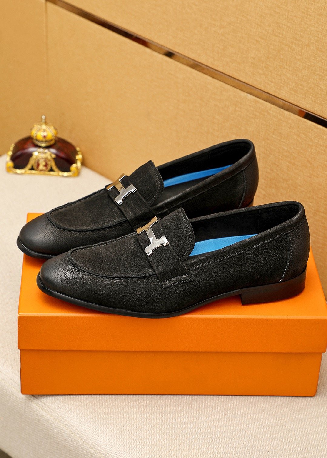Hermès Dark Brown H-Hardware Loafers — model